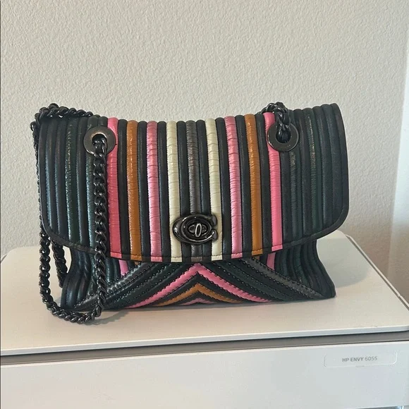 Coach Multicolored Stripe Bag - Picture 1 of 12